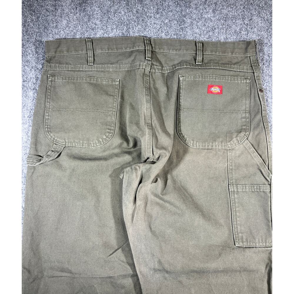 Y2K Baggy Dickies Carpenter Pants 42x32 Olive Green Utility
